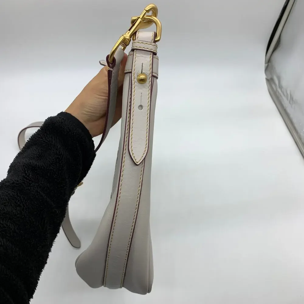 Dooney & Bourke Crossbody Florentine Leather Purse Ecru Large Bags - Picture 11 of 16